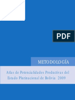 Metodología Del Atlas de Potencialidades Productivas Del Estado Plurinacional de Bolivia