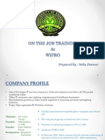 OJT in Wipro 