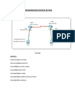 Configuracion Estatica de Ipv6: Topología