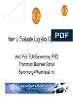 How to Evaluate Logistics Operations