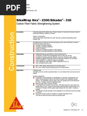 sikaページ SikaWrap® - 230 C #EN353, Structural Reinforcement FRPs