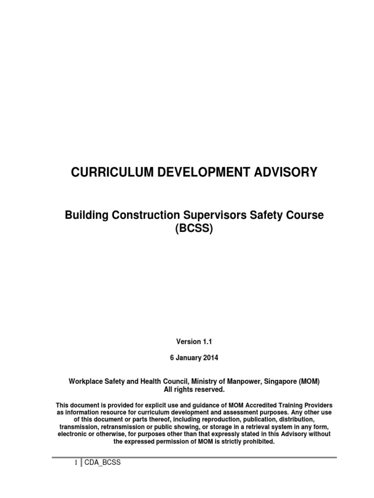 CDA For BCSS-Singapore Safety | PDF