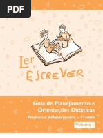 Ler e escrever Guia planejamento 1ª serie vol 1