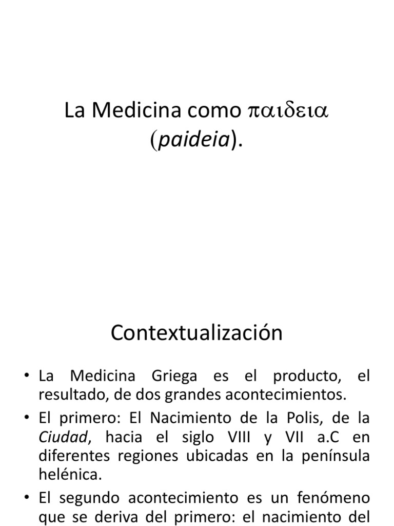 Medicina y Paideia en la Antigua Grecia | PDF | Antigua Grecia | Clima