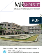 IIHMR UNIVERSITY AN EXCLUSIVE HEALTH RESEARCH AND POST GRADUATE UNIVERSITY-Flyer