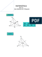 Matemática - Aula 21 - Pontos Notáveis de triângulos