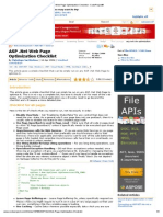 ASP .Net Web Page Optimization Checklist