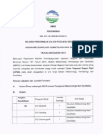 Dokumen Pengumuman Seleksi Penerimaan Calon Pegawai Negeri Sipil BMKG Tahun Anggaran 2013