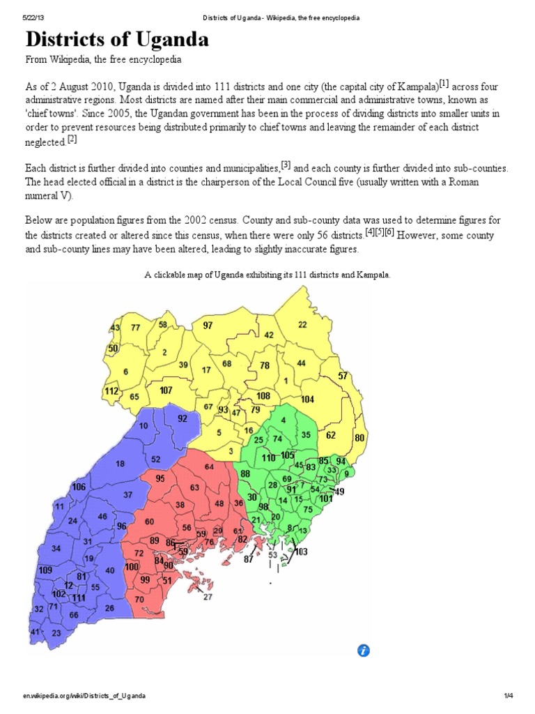 Districts of Uganda | PDF | Uganda | Information Technology