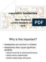 Paediatric headaches causes disability impacts treatment