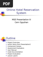 Online Hotel Reservation System: MSE Presentation III Cem Oguzhan