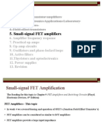 Progress: 5. Small-Signal FET Amplifiers