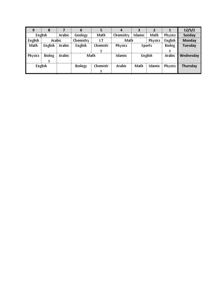 Schedule | PDF