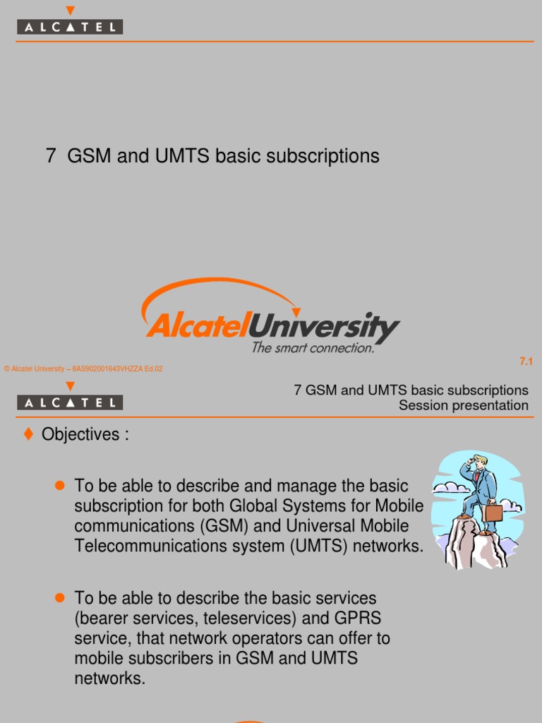07-GSM and UMTS Basic Subscription | PDF | Gsm | General Packet Radio ...