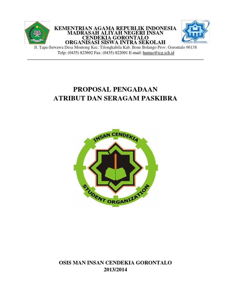 Contoh Proposal Pengajuan Atribut Dan Baju Paskibra
