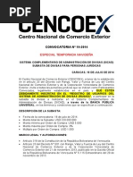 Convocatoria Sicad 1 19