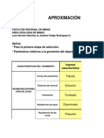 Selección método explotación minera