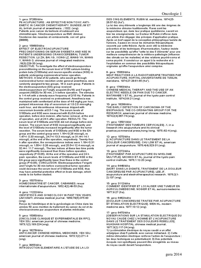 22/7/LIVE at Tokyo College of Music 100… Cancer GERA 2014 | PDF | Acupuncture | Peptic Ulcer