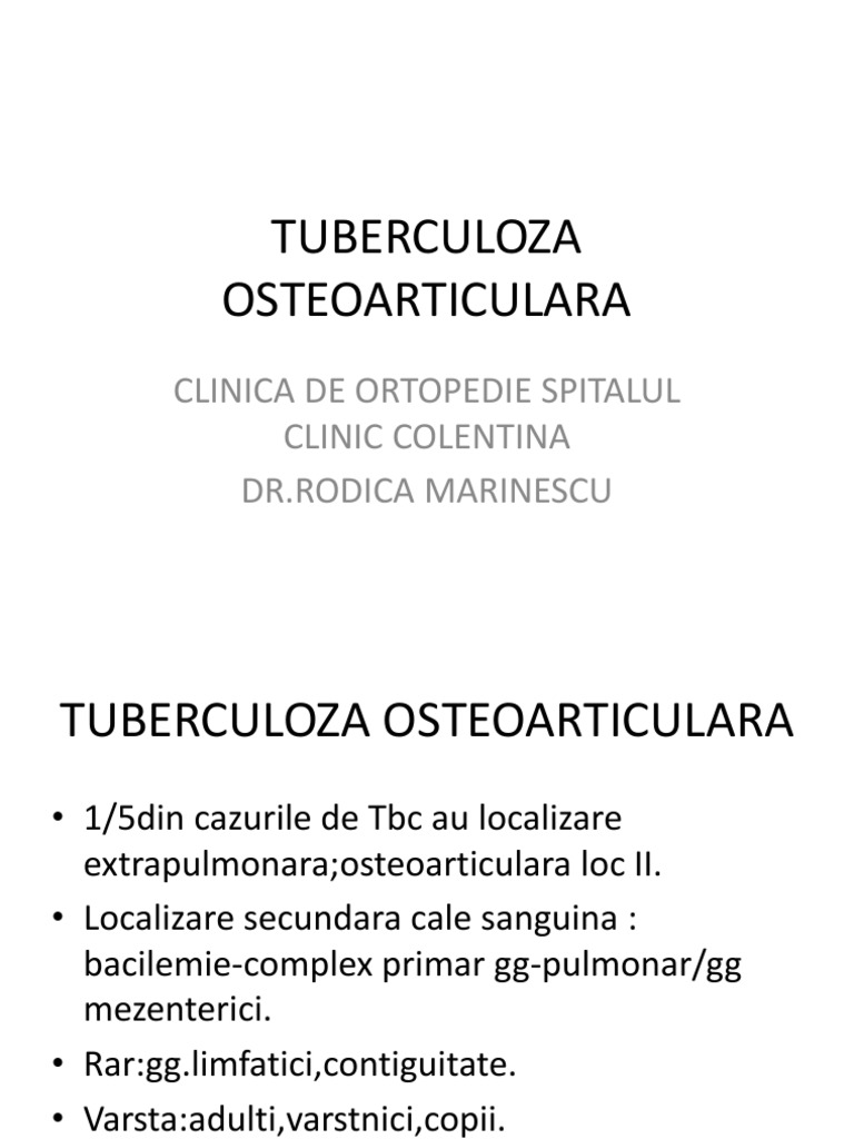 osteoartrita tbc