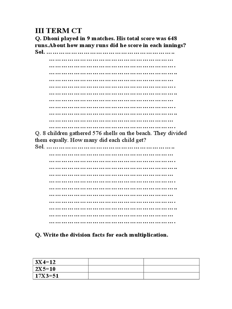CL 1 Maths | PDF