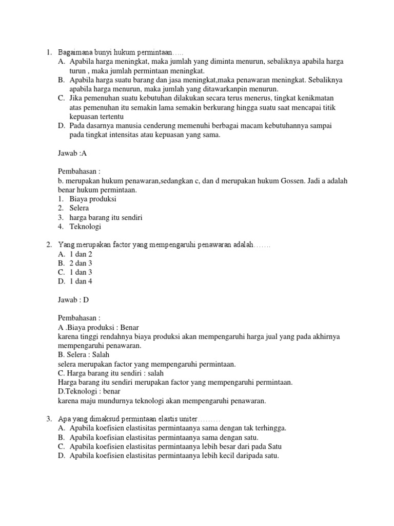 Bagaimana Bunyi Hukum Permintaan