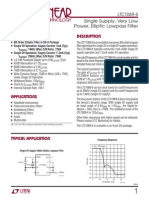 Description Features: LTC1069-6 Single Supply, Very Low Power, Elliptic Lowpass Filter