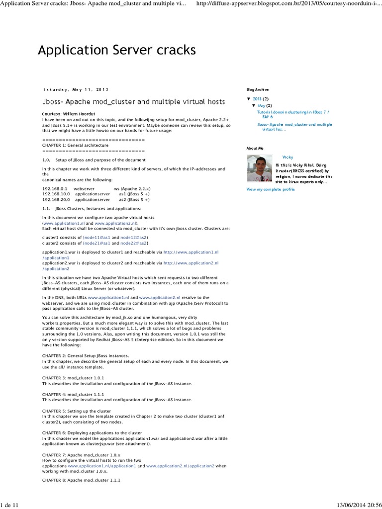 JBoss Apache mod_cluster Setup Guide | PDF | Apache Http Server | Web ...