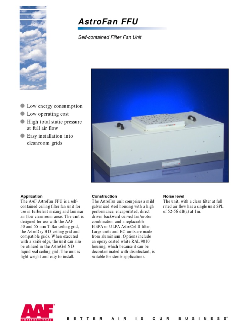 AAF Fan Filter Unit | PDF | Mains Electricity | Manufactured Goods