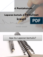 Alat Pentaksiran Laporan Bertulis Dan Penulisan Kreatif