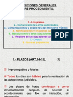 Disposiciones Generales Sobre Procedimiento