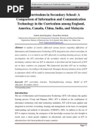 Ict Curriculum in Malaysia