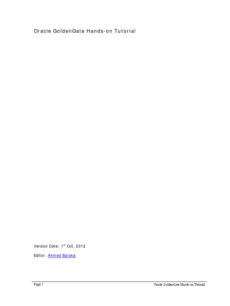 Oracle GG | PDF