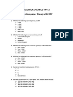 Electroceramics-Wt-2 Question Paper Along With KEY