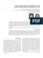 Oxygen Uptake Rate Measurements For Application at Wastewater Treatment Plants