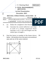 BICE-011 Drawing Sheet B. Tech. Civil Engineering (Btclevi) Term-End Examination December, 2013 Bice-011: Structural Analysis - Ii