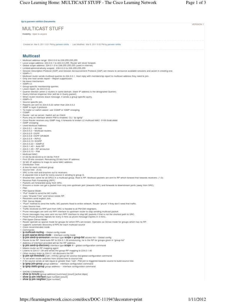 Multi Cast | PDF