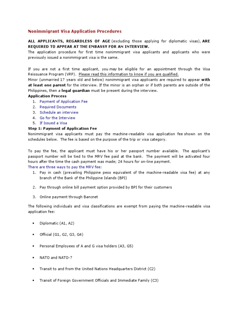 Nonimmigrant Visa Application Guide | PDF | Travel Visa | Passport