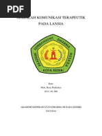 Download Komunikasi Terapeutik Pada Lansia by MaratunKKhuwatimi SN234547100 doc pdf