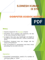 S.Dinesh Kumar Ix STD: Computer Science Activity