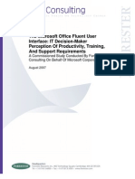2007 Microsoft Office Fluent UI Study IT Managers - Forrester Research