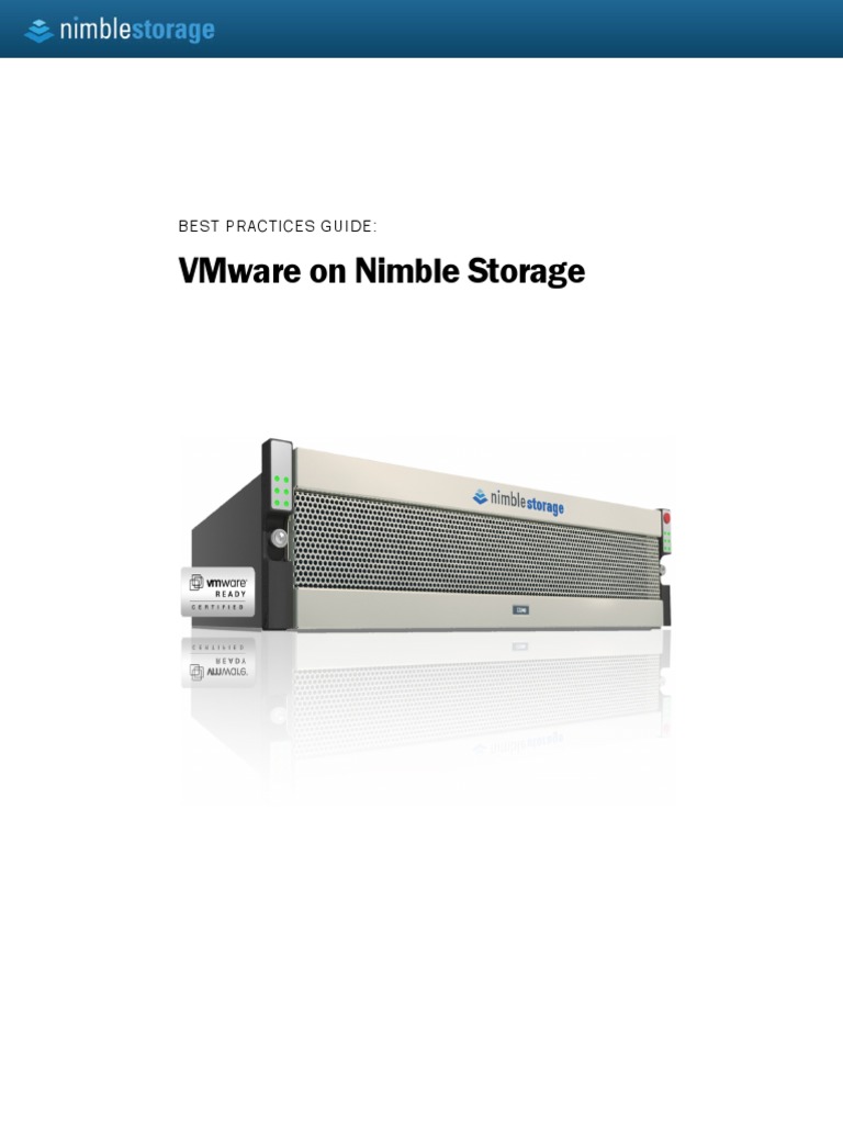 Nimble Best Practices For VMware PDF Operating System Computer