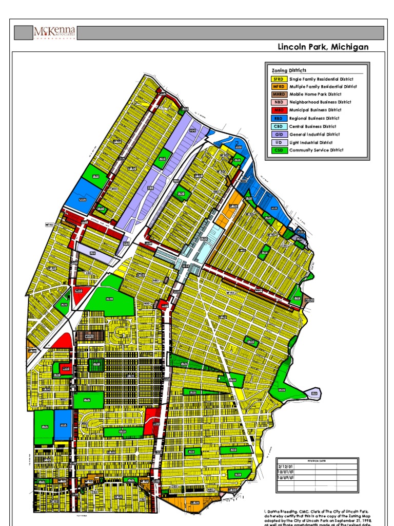 Map Of Lincoln Park Michigan City Of Lincoln Park, Michigan (Zoning Map) | Pdf