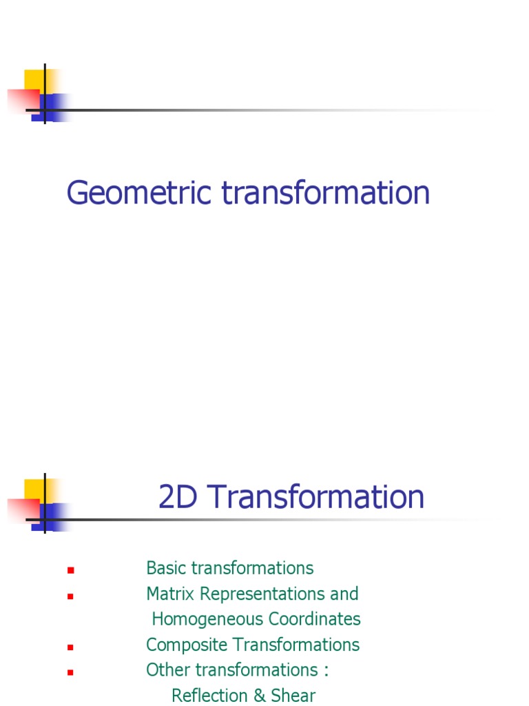 2 D Transformation | PDF