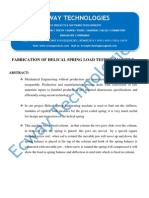 Fabrication of Helical Spring Load Testing Machine