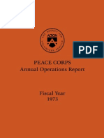 Peace Corps 1973 Congressional Report