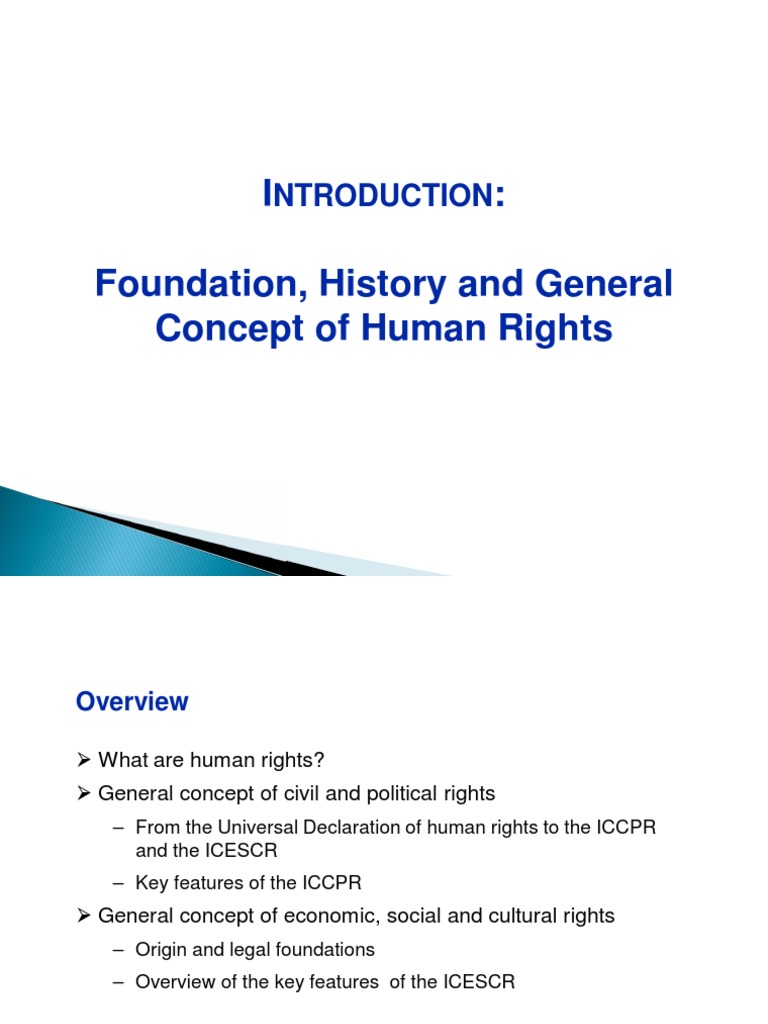I: Foundation, History and General Concept of Human Rights: Ntroduction ...