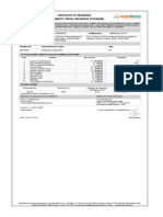 Certificate of Insurance Easy Domestic Travel Insurance (Titanium)