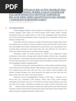 Penelitian Tindakan Kelas PTK Geografi Sma Penerapan Model Pembelajaran Kooperatif Dalam Peningkatan Motivasi