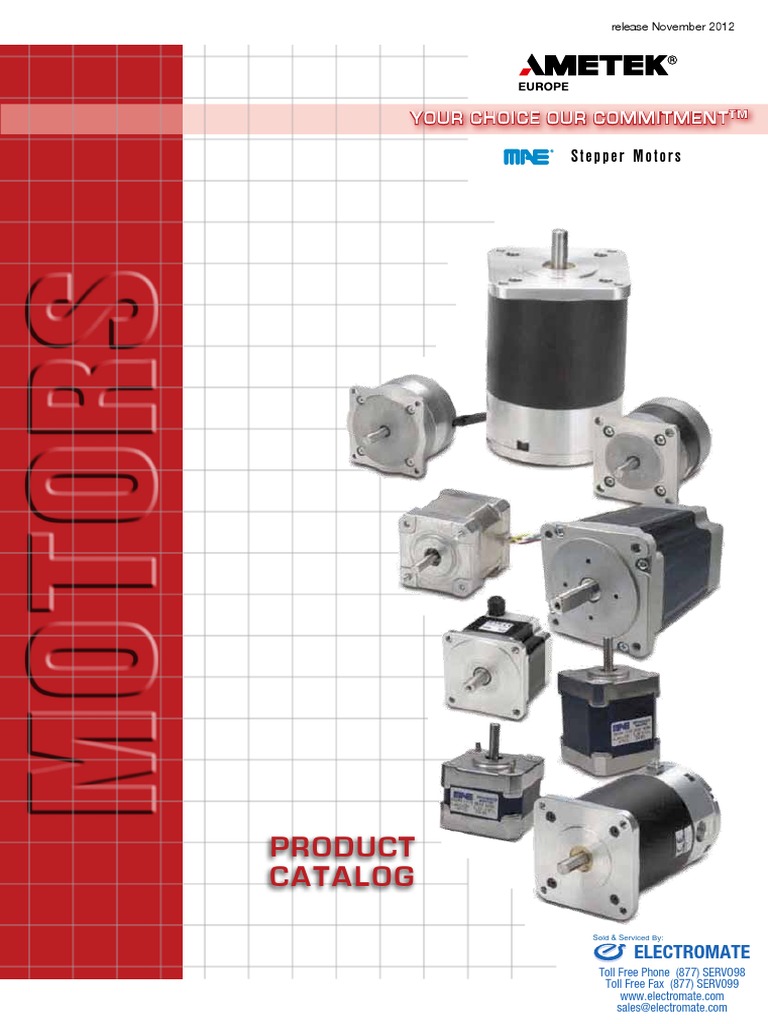 Ametek MCG Stepper Catalog | PDF | Mechanical Engineering | Electromagnetism