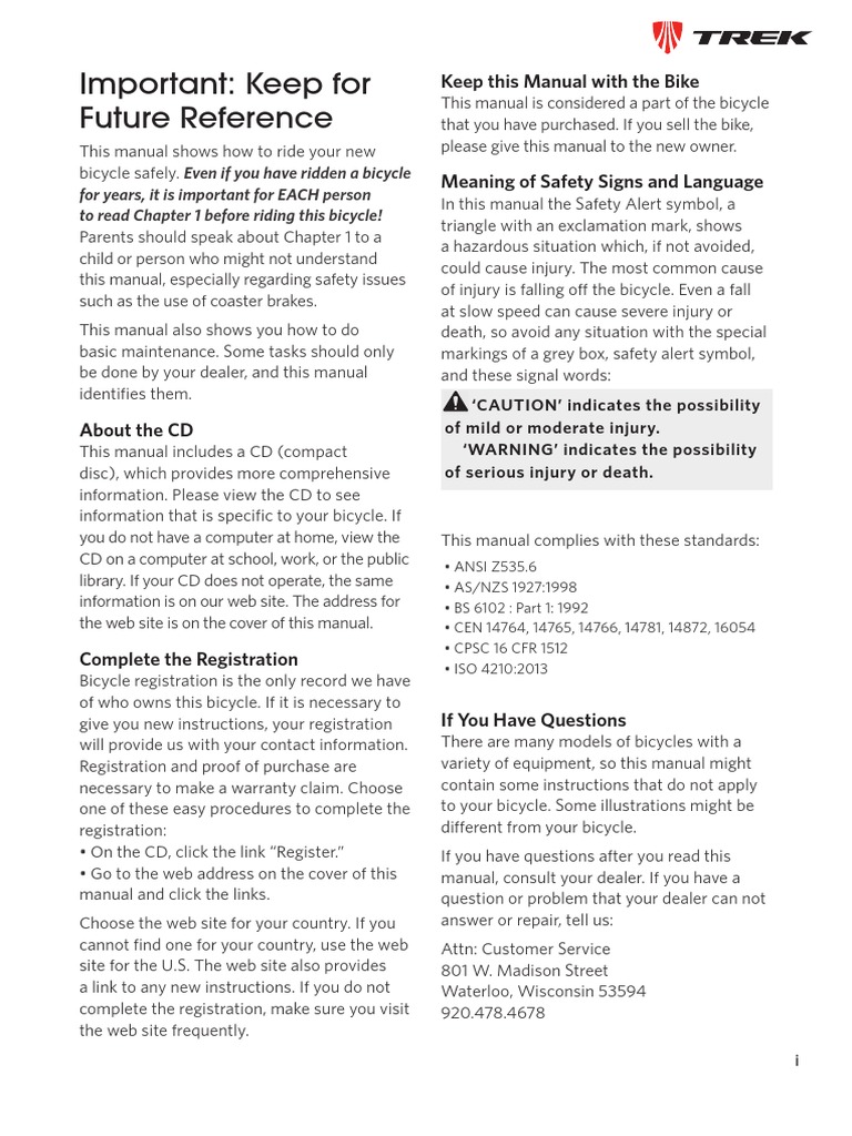 TREK BIKE REPAIR MANUAL PDF FREE DOWNLOAD 2022 intelligence overview